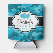 Blaue Camouflage, Camouflage Brautparty Dosenkühler (Vorderseite)