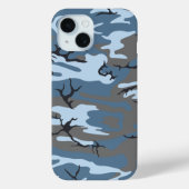 Blaue Camouflage Case-Mate iPhone Hülle (Rückseite)