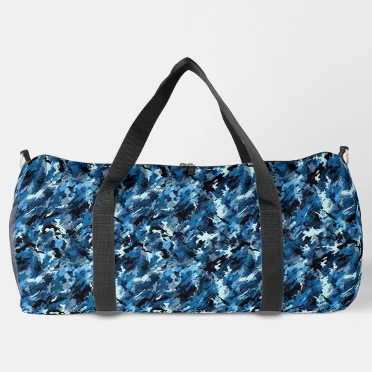 Blaue Camouflage Duffle Bag (Rückseite)