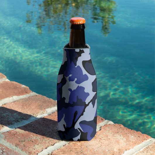 Blaue Camouflage Flasche Cool Flaschenkühler (In Situ Pool)