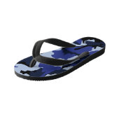Blaue Camouflage, Flip Flops für Kinder Kinderbadesandalen (Schrägansicht)