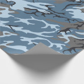 Blaue Camouflage Geschenkpapier (Ecke)