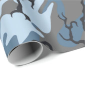 Blaue Camouflage Geschenkpapier (Rolleneckpunkt)