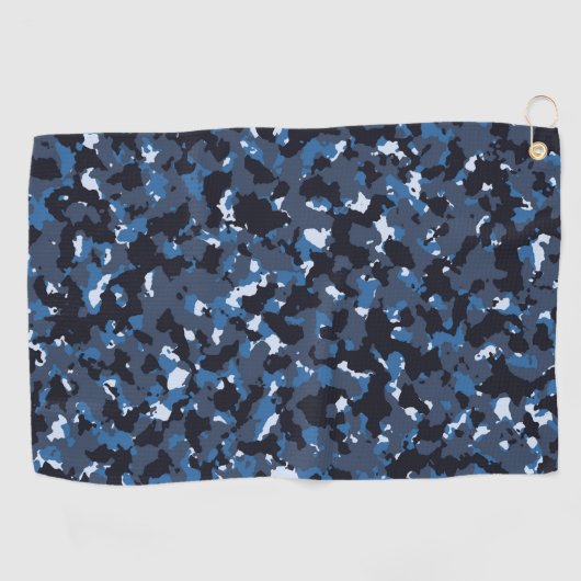 blaue Camouflage Golfhandtuch (Horizontal)