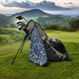blaue Camouflage Golfhandtuch