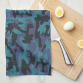 Blaue Camouflage Handtuch (Viertel Falte)