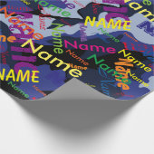 Blaue Camouflage Hinzufügen eines Namens für benut Geschenkpapier (Ecke)