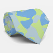 Blaue Camouflage in Gelb und Hellblau Krawatte (Gerollt)