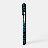 Blaue Camouflage iPhone 16 Hülle (Linke Seite)