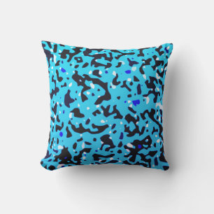 Blaue Camouflage Kissen