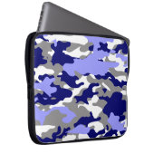 BLAUE CAMOUFLAGE LAPTOPSCHUTZHÜLLE (Vorne Rechts)