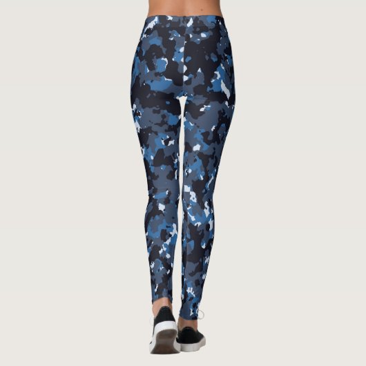 Blaue Camouflage Leggings (Rückseite)