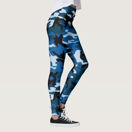 blaue Camouflage-Leggings Leggings (Rechts)