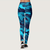 Blaue Camouflage-Leggings Leggings (Rückseite)