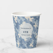 Blaue Camouflage - Militärgeburt Pappbecher (Vorderseite)