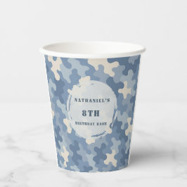 Blaue Camouflage - Militärgeburt Pappbecher