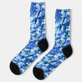 Blaue Camouflage Militärmuster Socken (Linkes Detail)