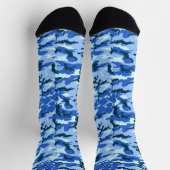 Blaue Camouflage Militärmuster Socken (Oben)