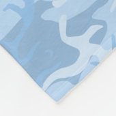 Blaue Camouflage mit benutzerdefiniertem Text Fleecedecke (Ecke)