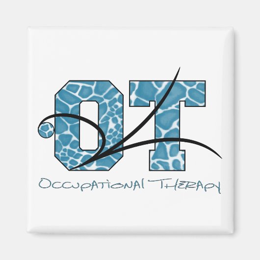 Blaue Camouflage mit Bildlauf Magnet (Vorne)