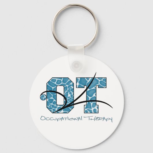 Blaue Camouflage mit Bildlauf Schlüsselanhänger (Vorderseite)