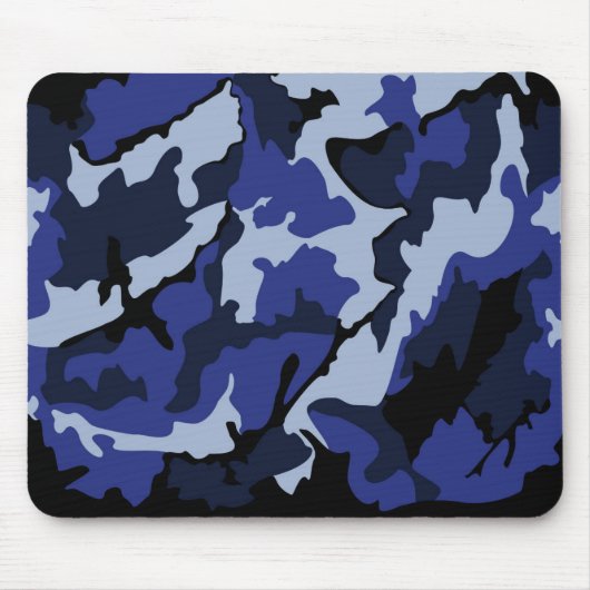 Blaue Camouflage, Mousepad (Vorne)