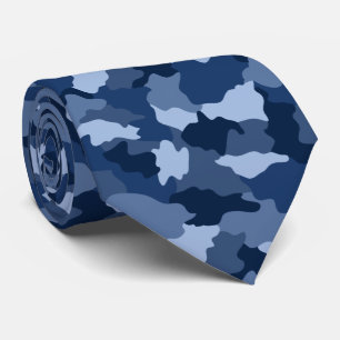 Blaue Camouflage Muster Militär Krawatte