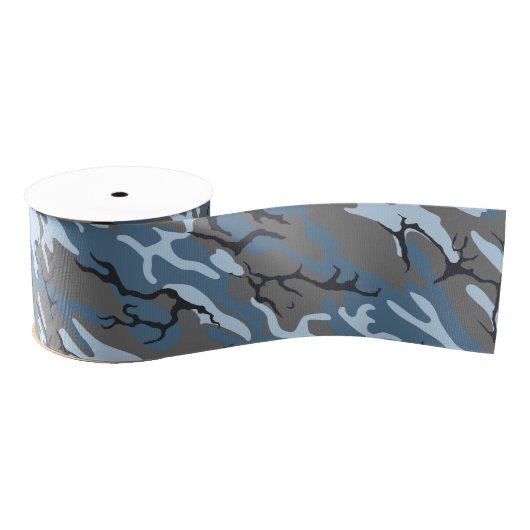 Blaue Camouflage Ripsband (Spule)