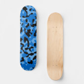 Blaue Camouflage Skateboard (Vorderseite)