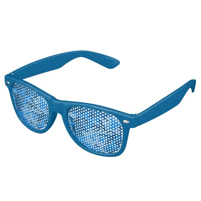 Blaue Camouflage Sonnenbrille/Schatten Partybrille (Schrägansicht)