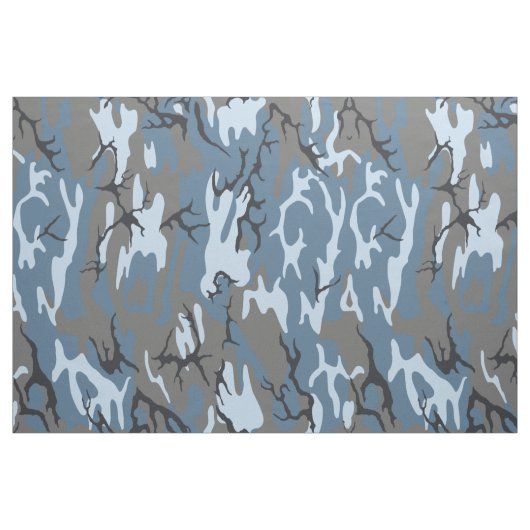 Blaue Camouflage Stoff (Fat Quarter (45,7 x 55,9 cm))