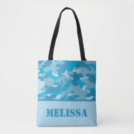 Blaue Camouflage (Tarnung) | personalisiert Tasche