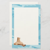 Blaue Camouflage und Kampfstiefel Briefpapier (Vorne/Hinten)