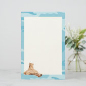 Blaue Camouflage und Kampfstiefel Briefpapier (Stehend Vorderseite)