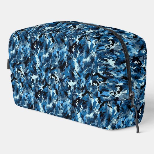 Blaue Camouflage Waschbeutel (Rechte Ecke)