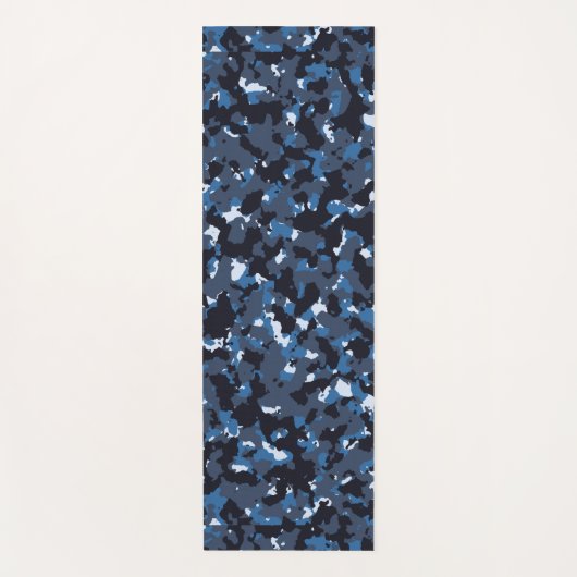 blaue Camouflage Yogamatte (Vorderseite)