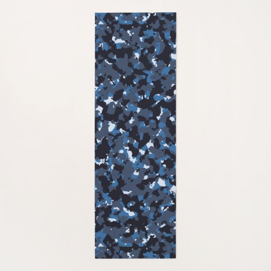 blaue Camouflage Yogamatte (Rückseite)