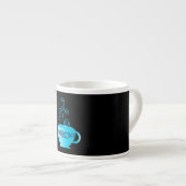 Blaue Cappuccino-Freude Espressotasse (Vorderseite Rechts)