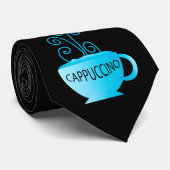Blaue Cappuccino-Freude Krawatte (Gerollt)