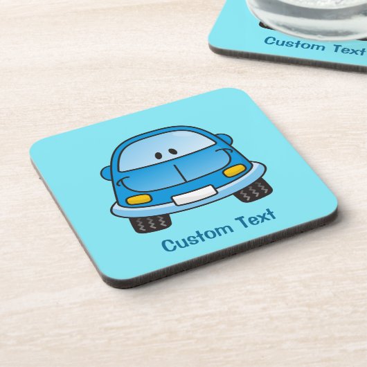 Blaue Cartoon Getränkeuntersetzer (Linke Seite)