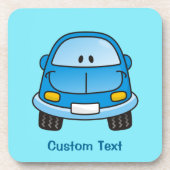 Blaue Cartoon Getränkeuntersetzer (Vorderseite)