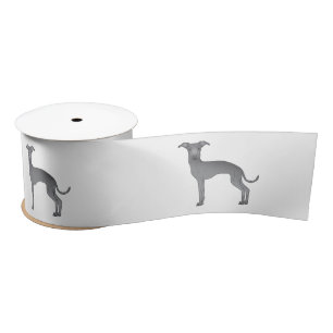 Blaue Cartoon-Hunde-Illustrationen eines Italienis Satinband