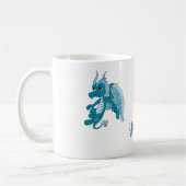 Blaue Cartoon-Kaffeetasse mit Drachen Kaffeetasse (Links)