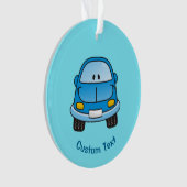 Blaue Cartoon Ornament (Vorderseite)