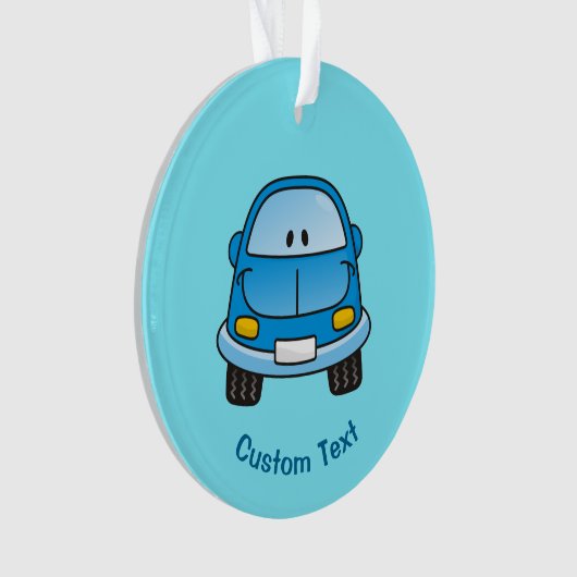 Blaue Cartoon Ornament (Vorderseite)