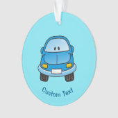 Blaue Cartoon Ornament (Vorderseite)