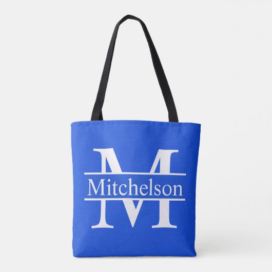 Blaue CBLF Mit Monogramm Tasche (Rückseite)