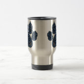 Blaue Celtic Pawprint Reise-Tasse Reisebecher (Mittel)