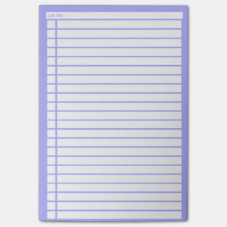 Blaue Checkliste Post-it Klebezettel