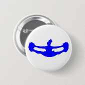 Blaue CHEERLEADER Button (Vorne & Hinten)